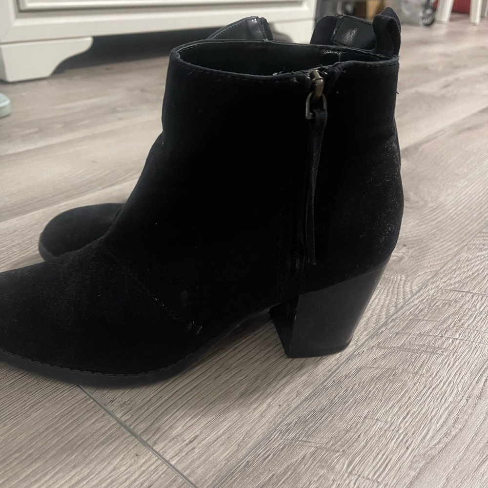 Black suede booties 9